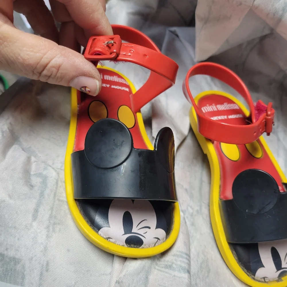 Mini Melissa X Disney Mickey Mouse‎ Collab Sandals Unisex Size 8